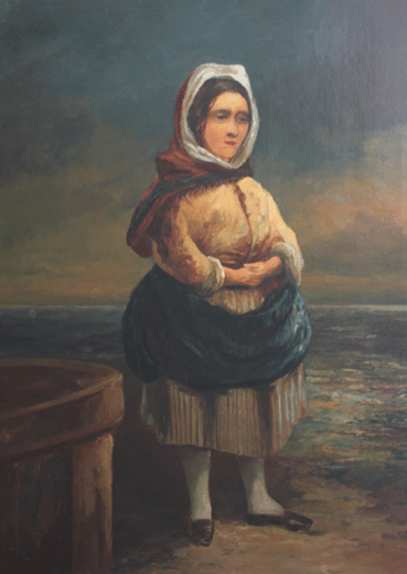 Scottish fishwife naive art