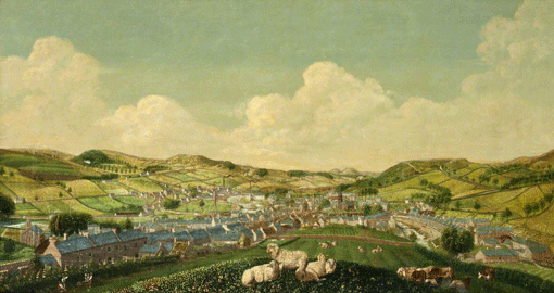 Hawick from the Motte j.b. pringle c1850