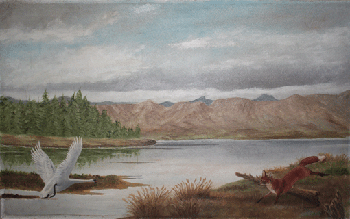 Kintail Fox painting